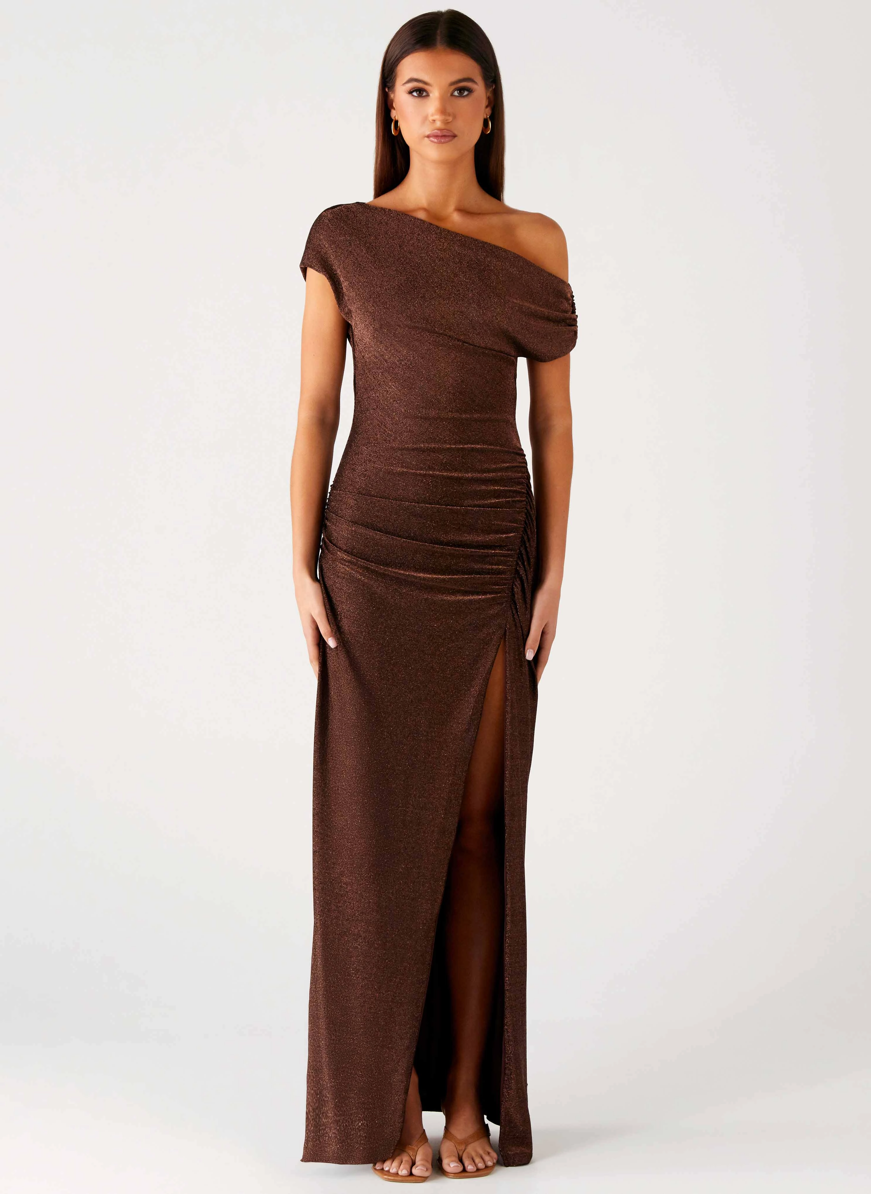 Harvest Moon Maxi Dress - Chocolate Tassel-Detail