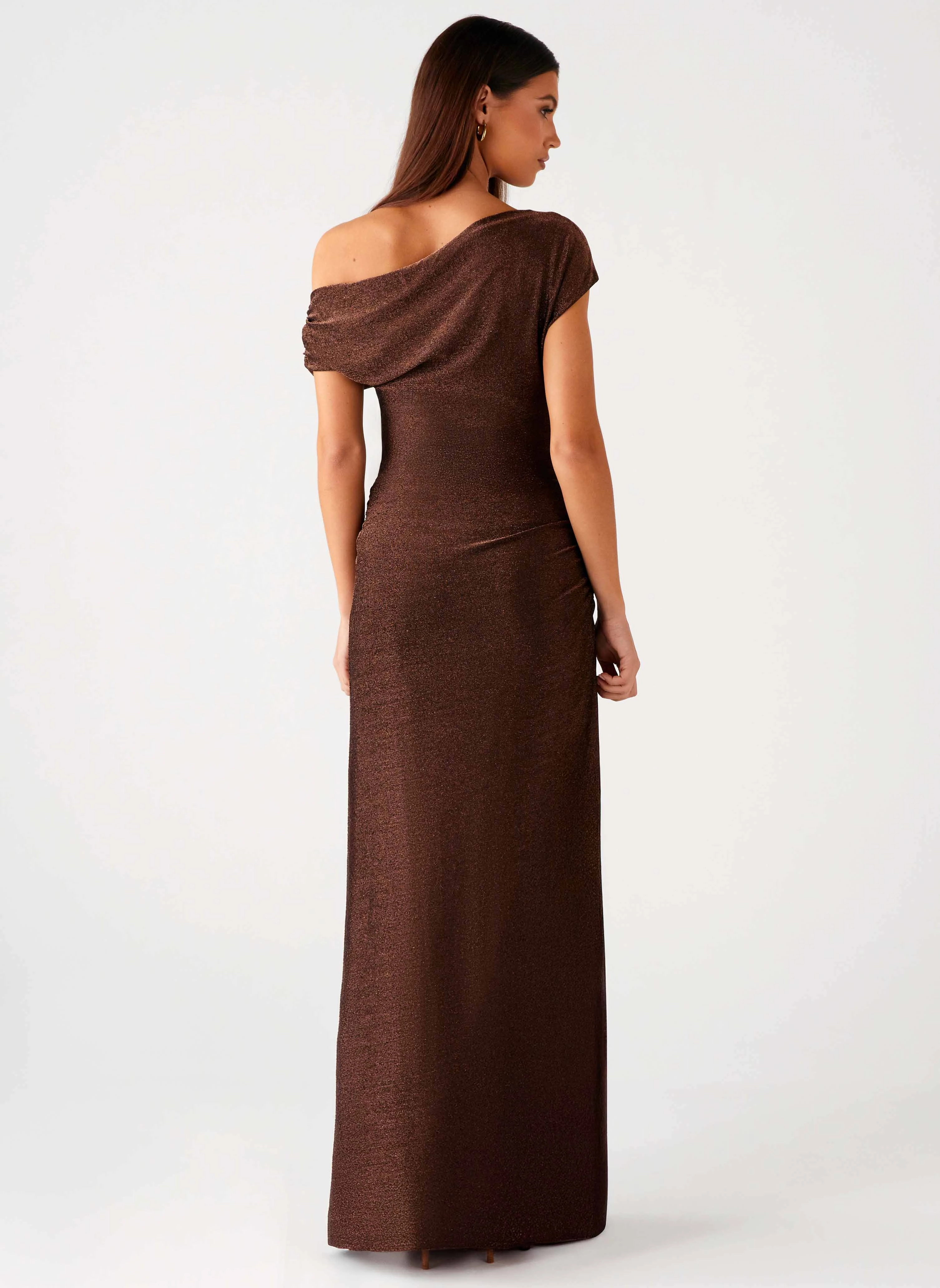 Versatile Look Sleek Look Harvest Moon Maxi Dress - Chocolate