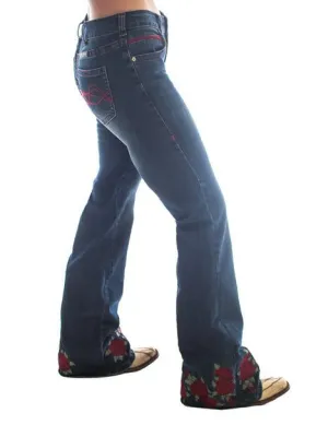 Heavyweight Denim Cowgirl Tuff Womens Roses Are Red Medium Wash Cotton Blend Jeans Weekend Style Smooth Cowgirl Tuff Womens Roses Are Red Medium Wash Cotton Blend Jeans
