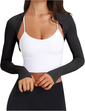 HGps8w Cooling Shawl Arm Sleeves Sun Protection for Women Long Sleeve Open Front Bolero Shrug Crop Top CardiganS