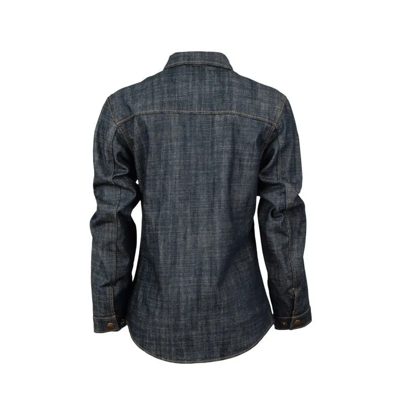 STS Ranchwear Womens Waylen Denim 100% Cotton L/S Shirt No Bulk Layering System Yoke Design