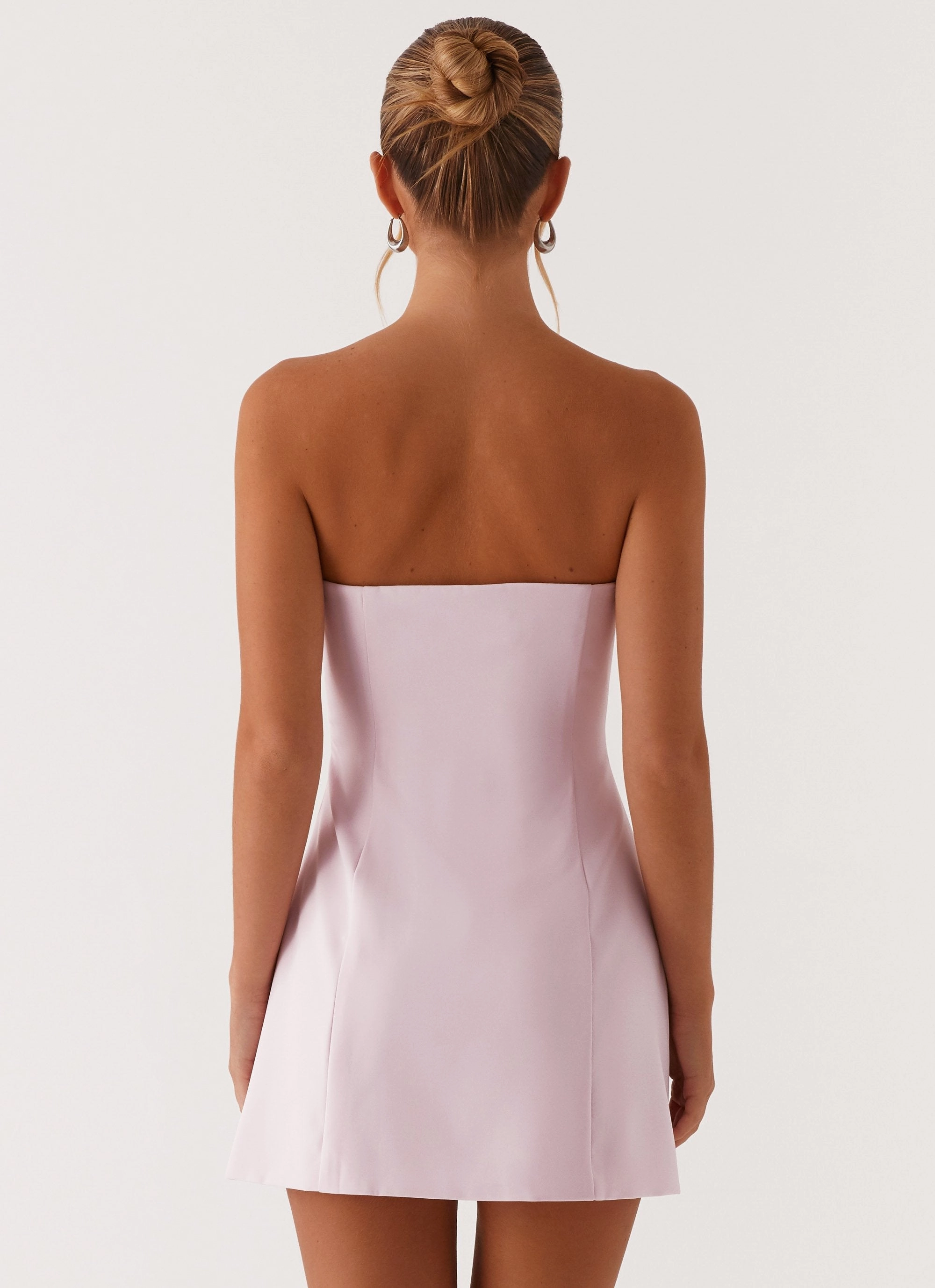 Semi Casual Trend Focused Patsie Strapless Mini Dress - Pink
