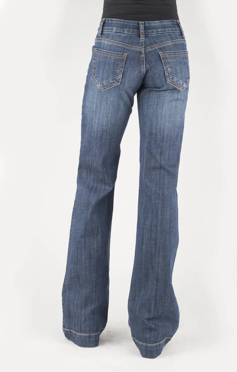 Stetson Womens 214 Trouser Bottom Corner Blue Cotton Blend Jeans Autumn Days Unisex Wear Teen Outfit Sanded Seam Comfort