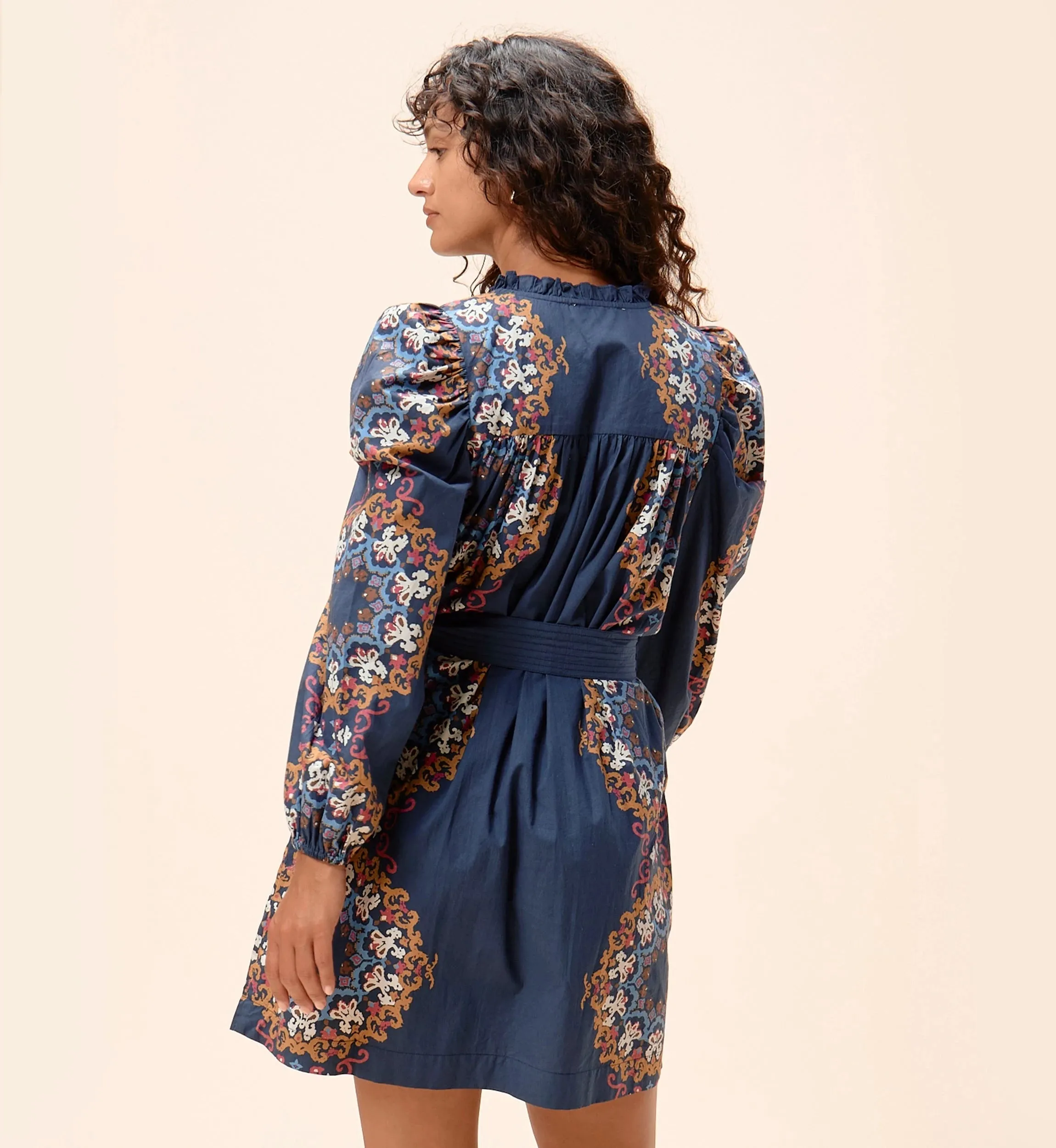 Ivana Mini Dress | Venezia Blue Matte-finish