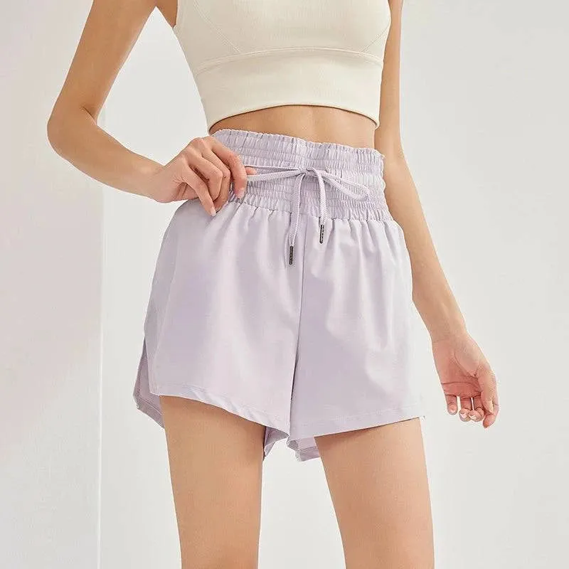 High Waist Fitness Shorts - Stylish & Breathable for Women's Workouts