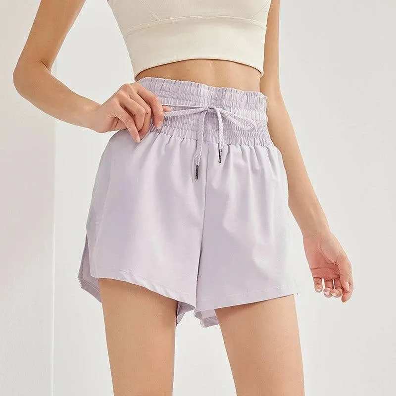 High Waist Fitness Shorts - Stylish & Breathable for Women's Workouts