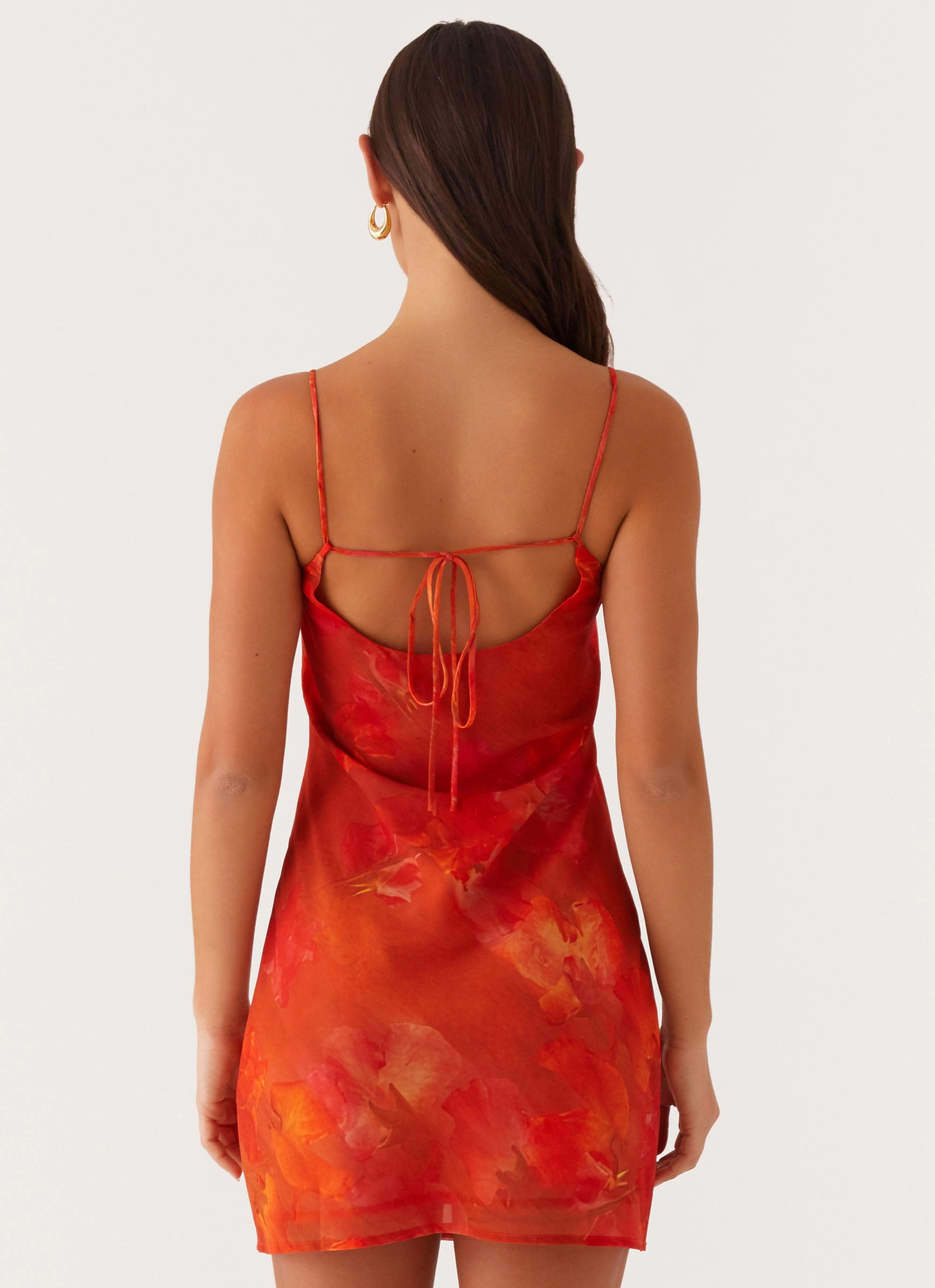 Chic Waist Design Manifest Mini Dress - Amber