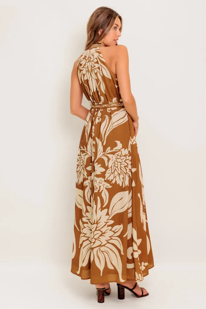 Gathered Skirt Thea Printed Floral Maxi Dress