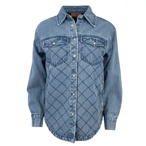 Hollow Fiber Insulation STS Ranchwear Womens Palo Duro Shirt Denim 100% Cotton Cotton Jacket Everyday Motion Tailored Comfort STS Ranchwear Womens Palo Duro Shirt Denim 100% Cotton Cotton Jacket