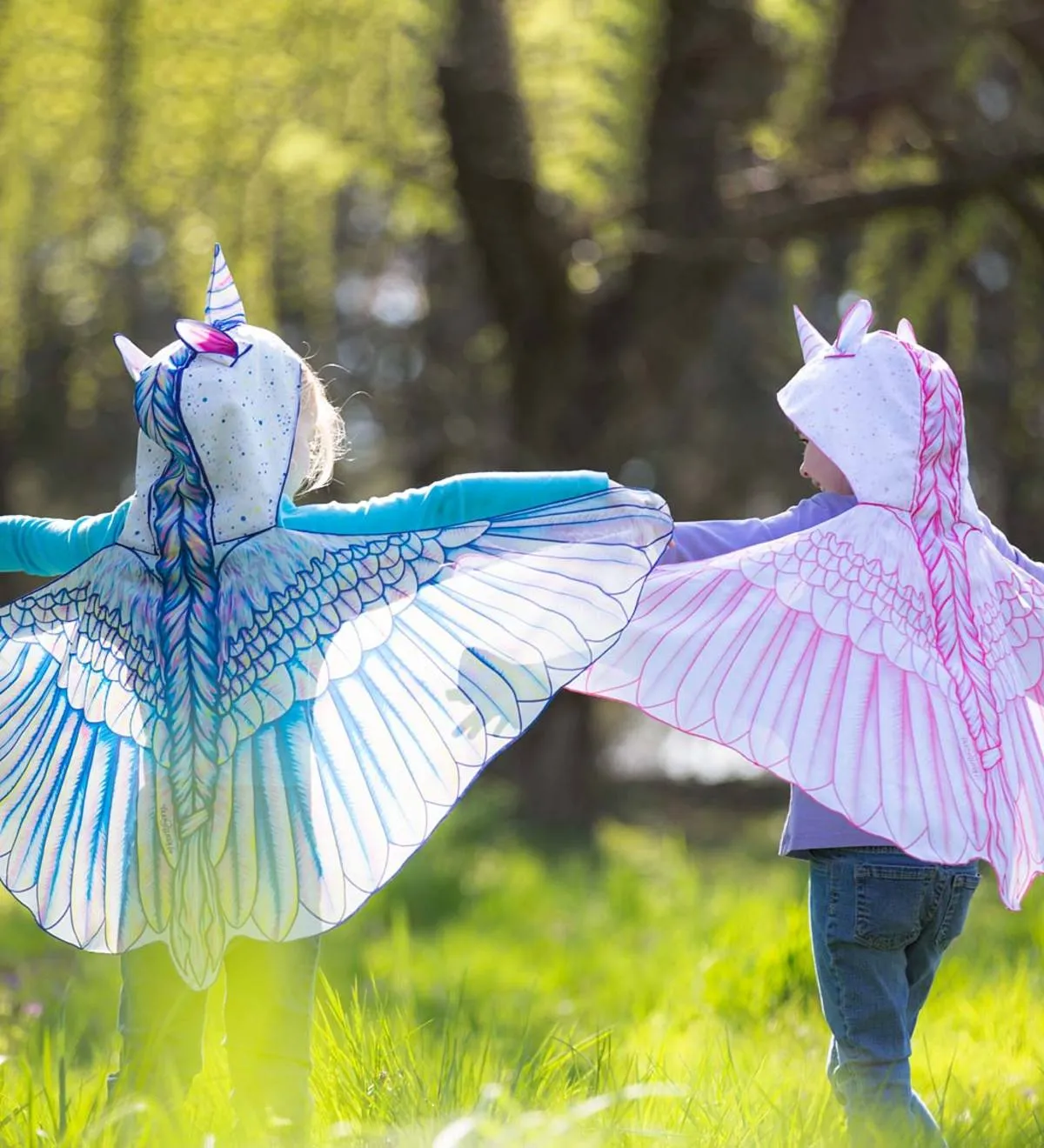 HOODED UNICORN WINGS RNBW