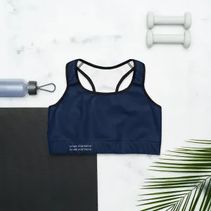 Humble Sportswear™ Navy Blue Dri-Fit Sports Bra
