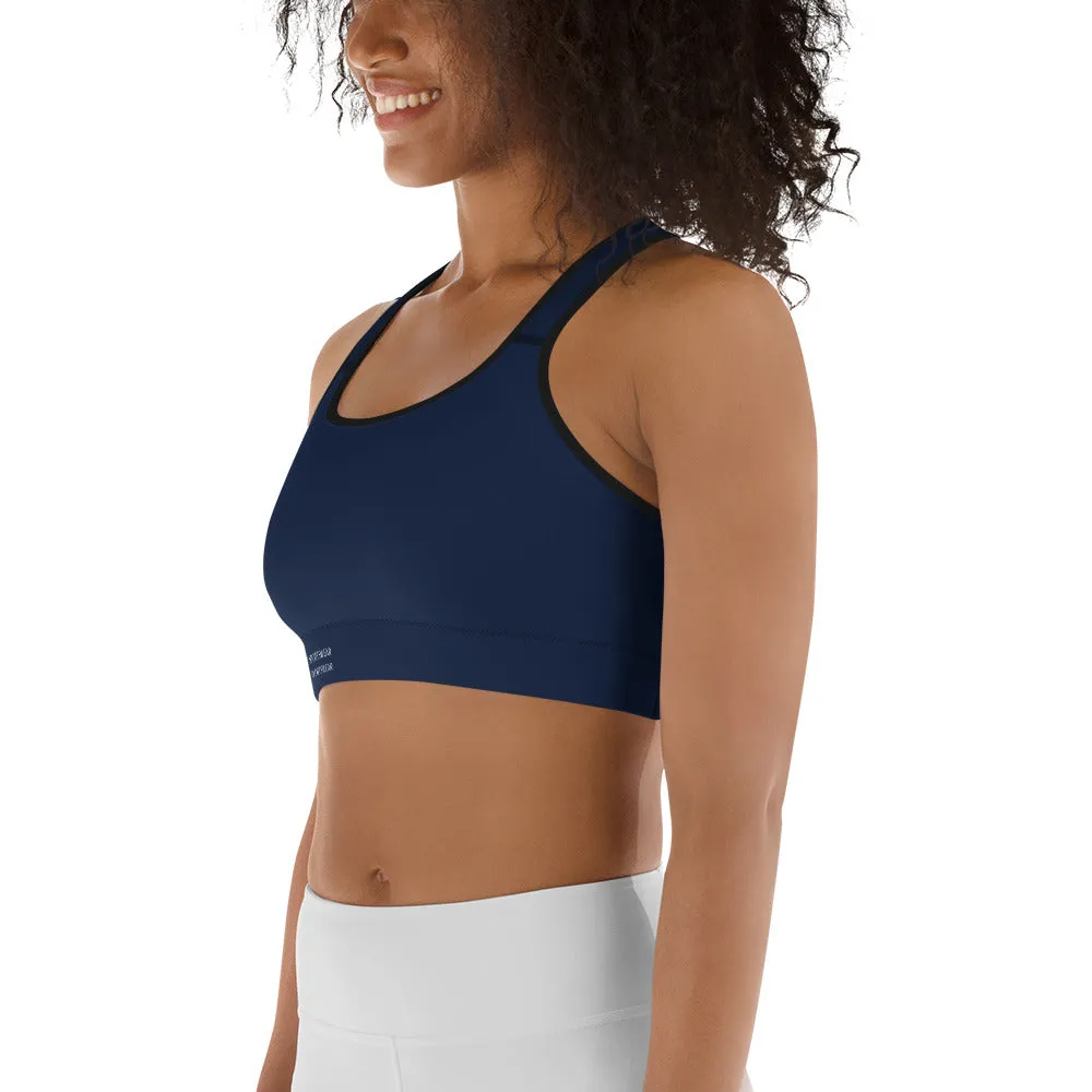 Humble Sportswear™ Navy Blue Dri-Fit Sports Bra