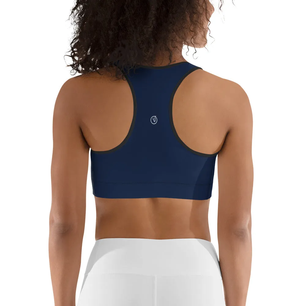 Humble Sportswear™ Navy Blue Dri-Fit Sports Bra