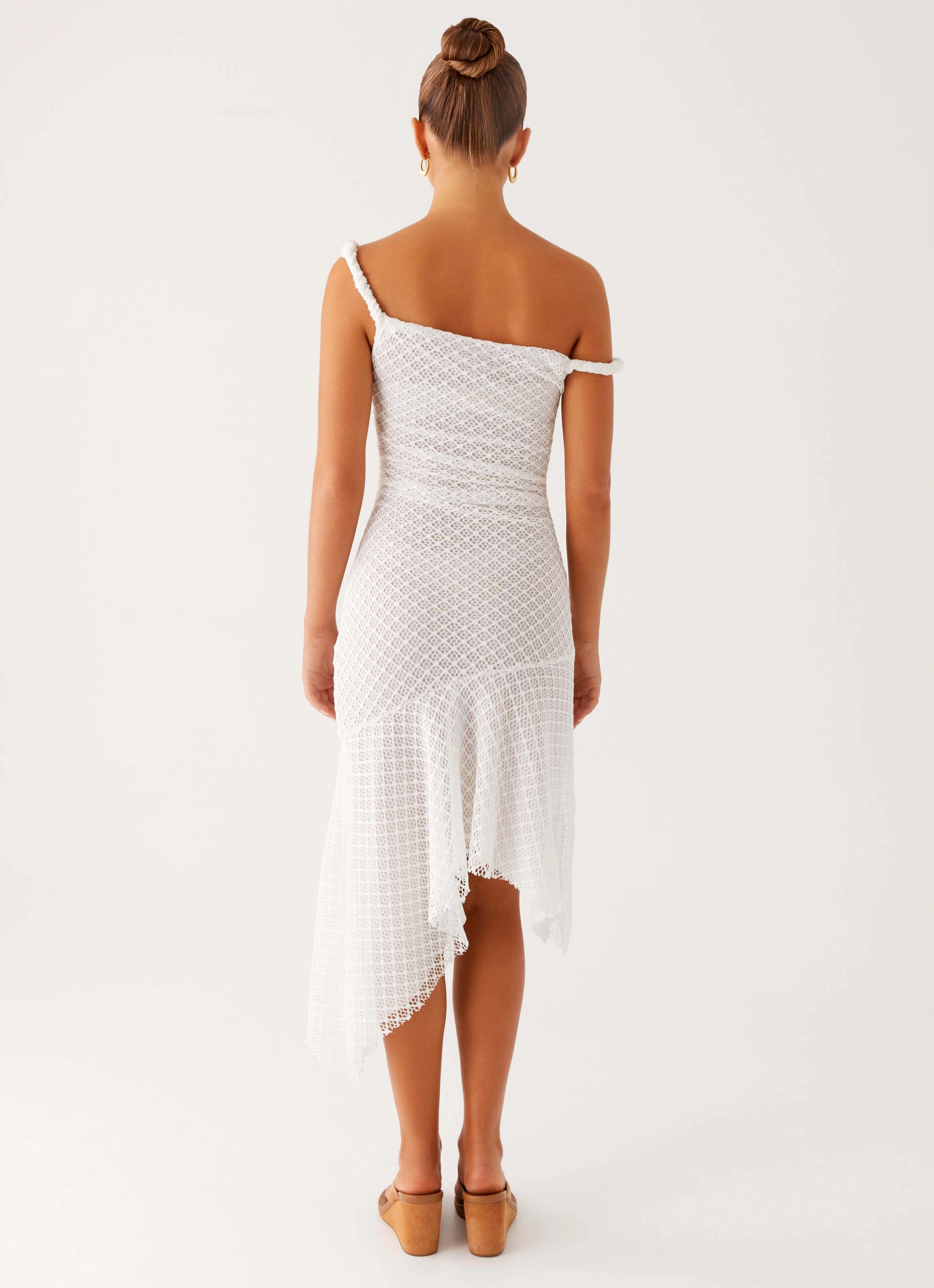 Perfectly Fitted Huntah Midi Dress - Ivory