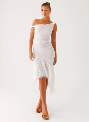 Huntah Midi Dress - Ivory Trendy Layers Perfect Wearable perfect for events Huntah Midi Dress - Ivory