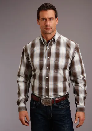 Hypoallergenic Fabric Blend Stetson Mens Brown/Aqua 100% Cotton Ombre L/S 1 Pkt Shirt Stetson Mens Brown/Aqua 100% Cotton Ombre L/S 1 Pkt Shirt Casual Vibe