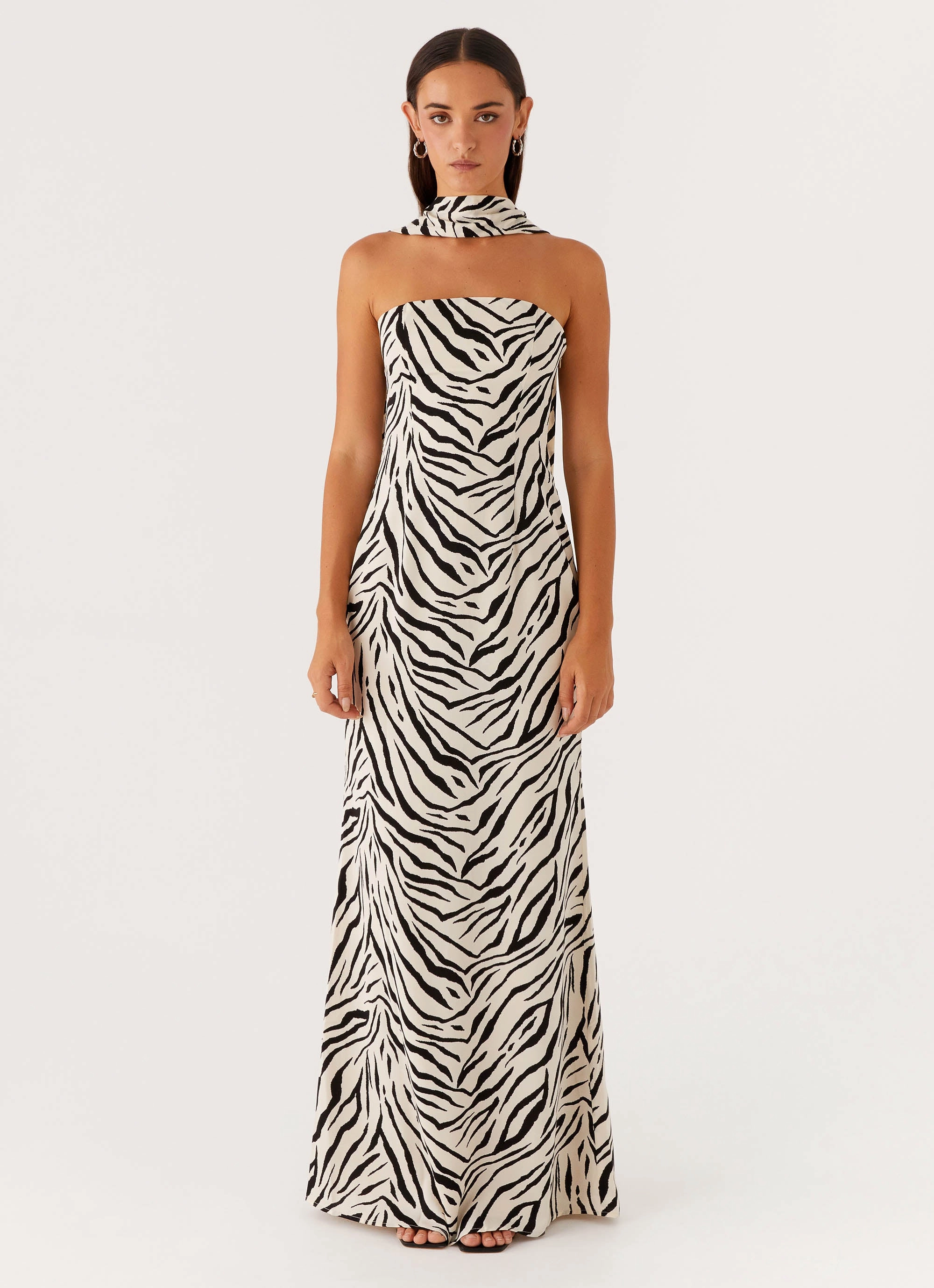 Jigsaw Strapless Maxi Dress - Zebra Work Mood