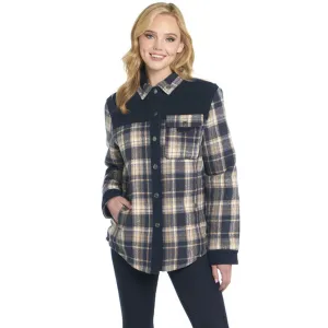 Iconic Cut Cripple Creek Womens Plaid Blanket Two-Toned Liberty Blue 100% Polyester Jacket Cripple Creek Womens Plaid Blanket Two-Toned Liberty Blue 100% Polyester Jacket Minimal Fashion Smooth Minimalist