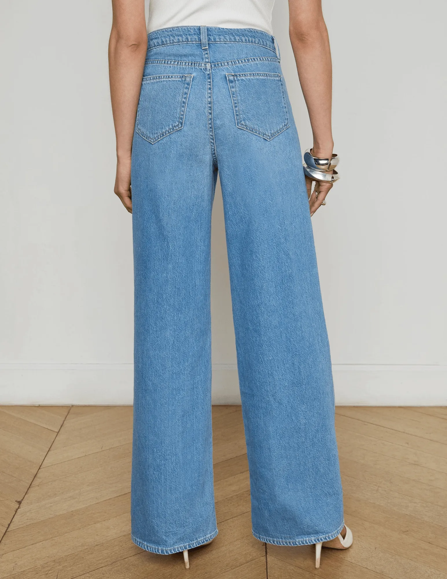 L'AGENCE Alicent High Rise Wide Leg Crop Jeans in Caster-SALE Vintage Lover Loose All Day Use