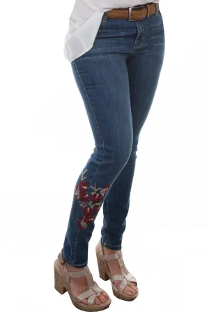 Iconic Profile Scully Womens Denim Cotton Blend Floral Jeans Scully Womens Denim Cotton Blend Floral Jeans Winter Warmth Student Outfit Textured Friction Free Inner Lining