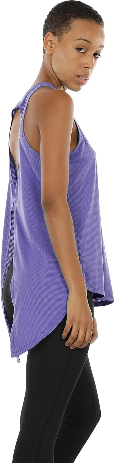 icyzone Open Back Workout Tank Top Shirts - Activewear Exercise Athletic Yoga Tops for Women