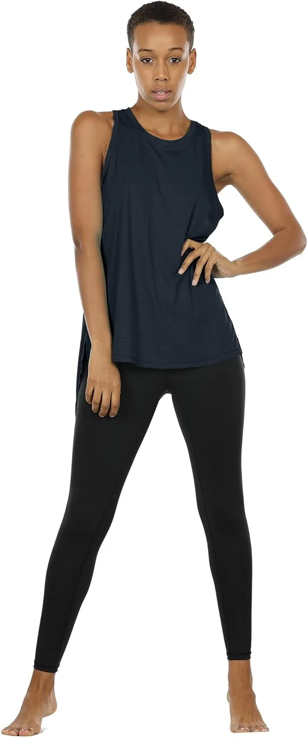 icyzone Open Back Workout Tank Top Shirts - Activewear Exercise Athletic Yoga Tops for Women