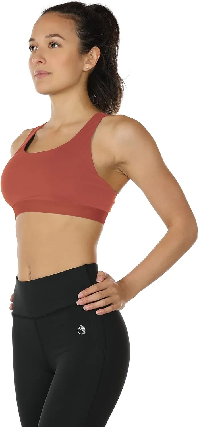 icyzone Women's Workout Yoga Clothes Activewear Racerback Strappy Sports Bras