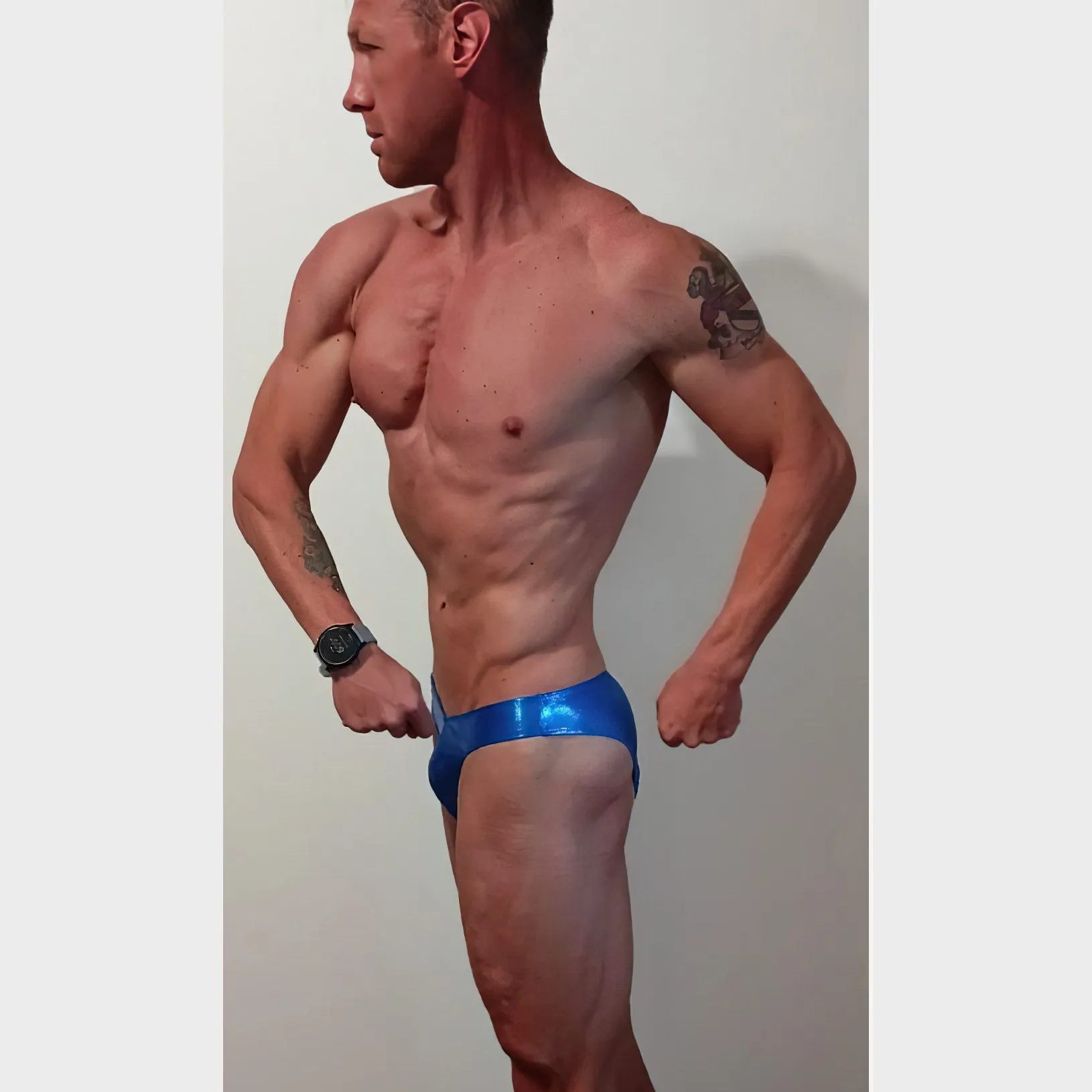 IFBB Men's Bodybuilding Posing Trunks, Posing Slip, Men's Bodybuilding Slip, Swimming Trunks- Plain Lycra