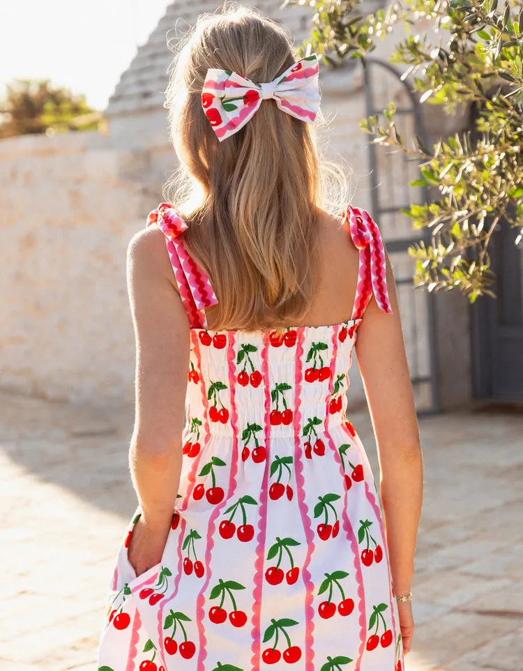 Flexible Style Day Ready Look Immy Dress in Scalloped Cherry