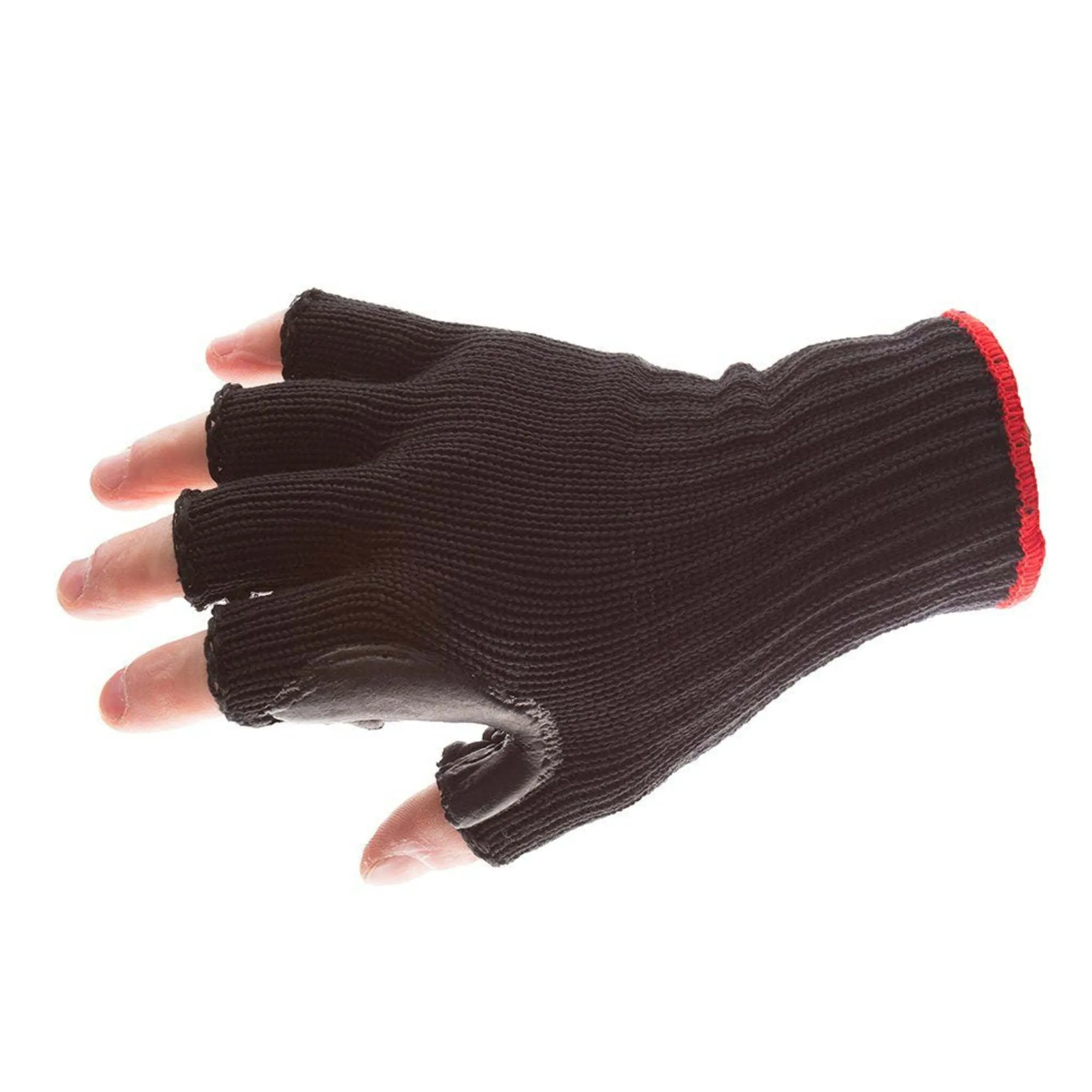 Impacto Blackmaxx Touch Vibration Dampening Open Finger Work Gloves – Touchscreen Compatible, Anti-Fatigue Protection, Precision Fit