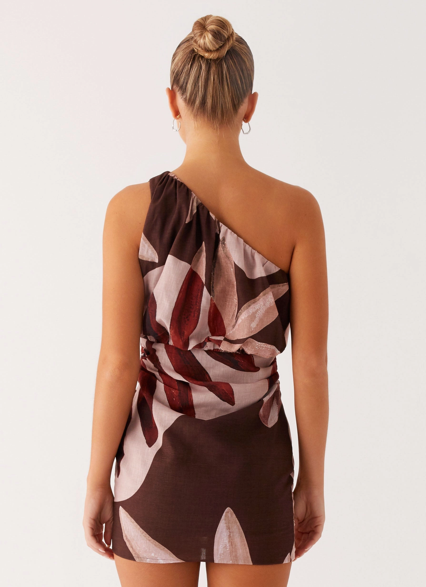 Indianna Mini Dress - Cinnamon Palm Bloom Soft