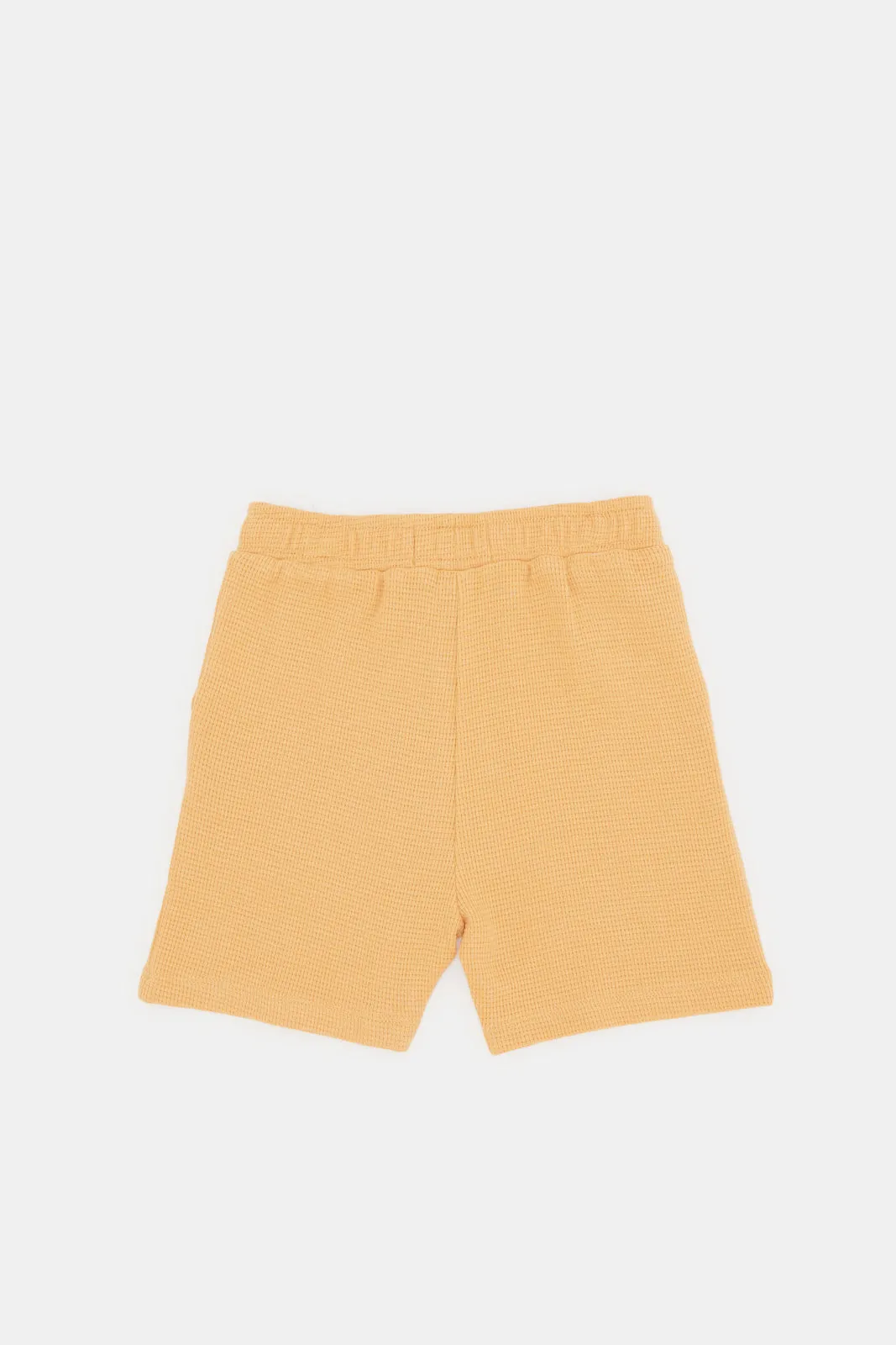 Infant Boys Orange Micro Waffle Active Shorts