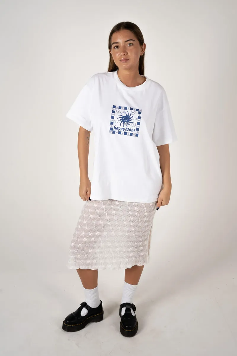 Inner Relm Happy Days Tee - WHITE