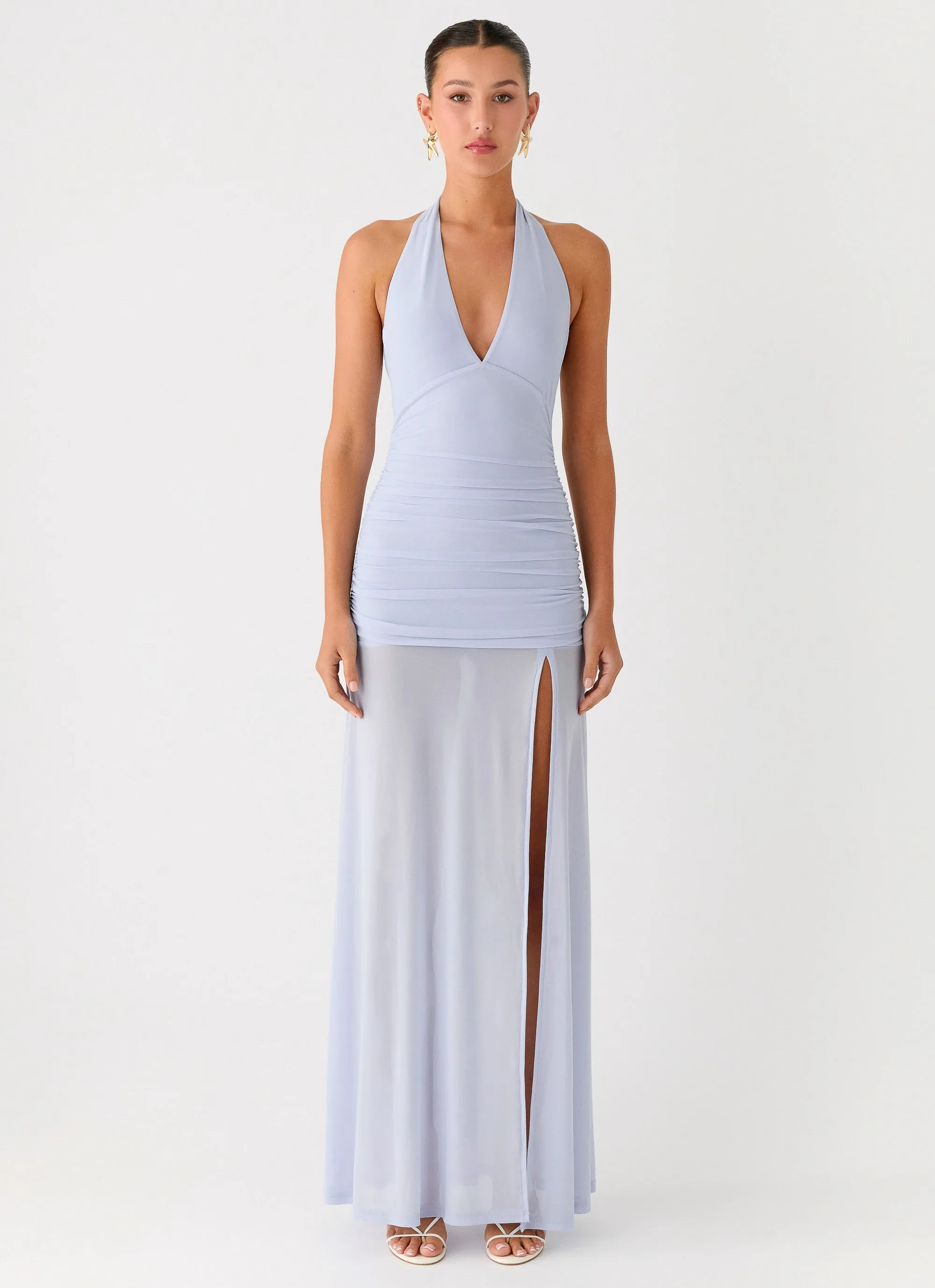 Island Muse Dress - Blue Tailored Style