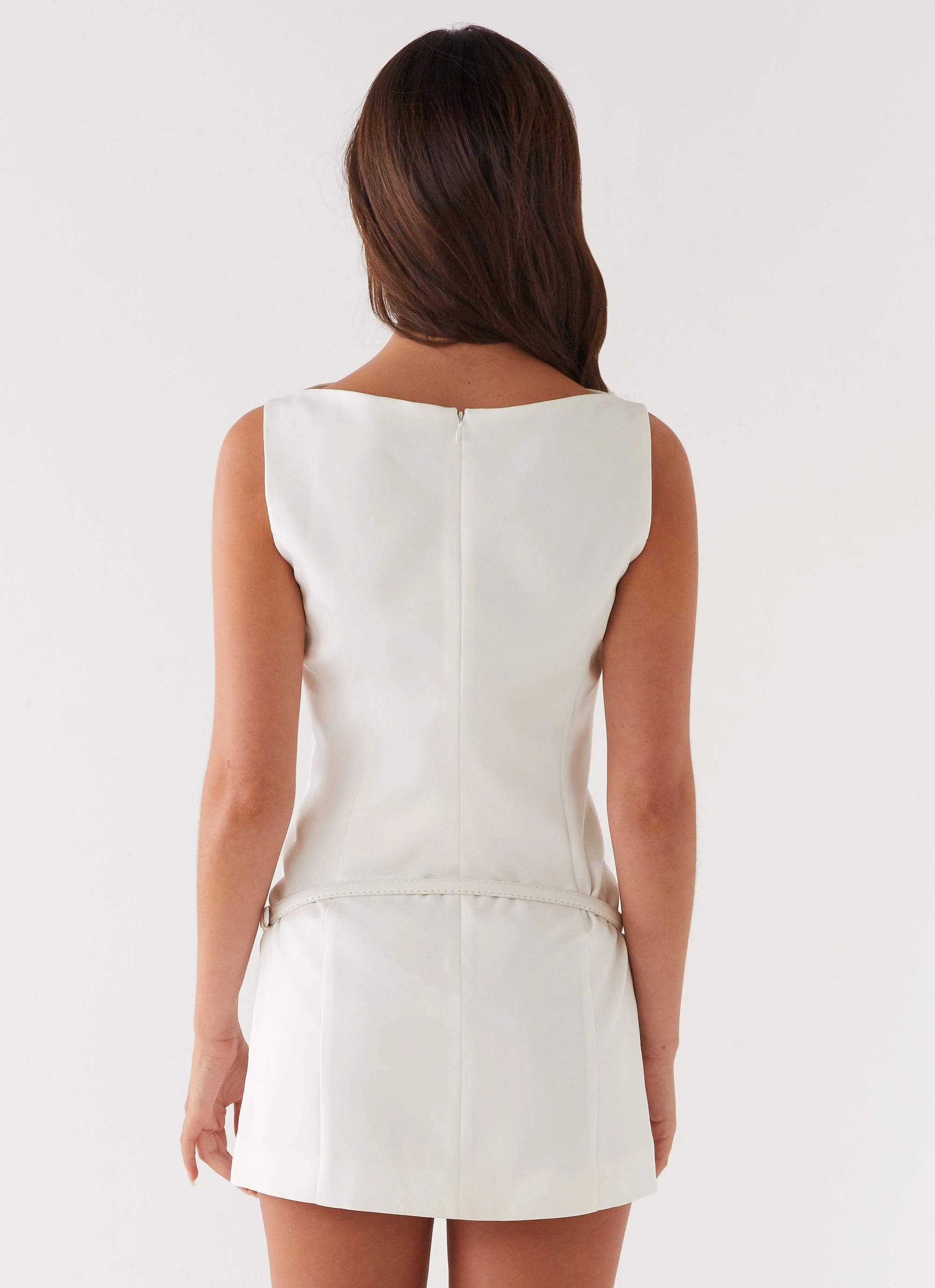 Jaci Mini Dress - White Versatile Wear Breathable