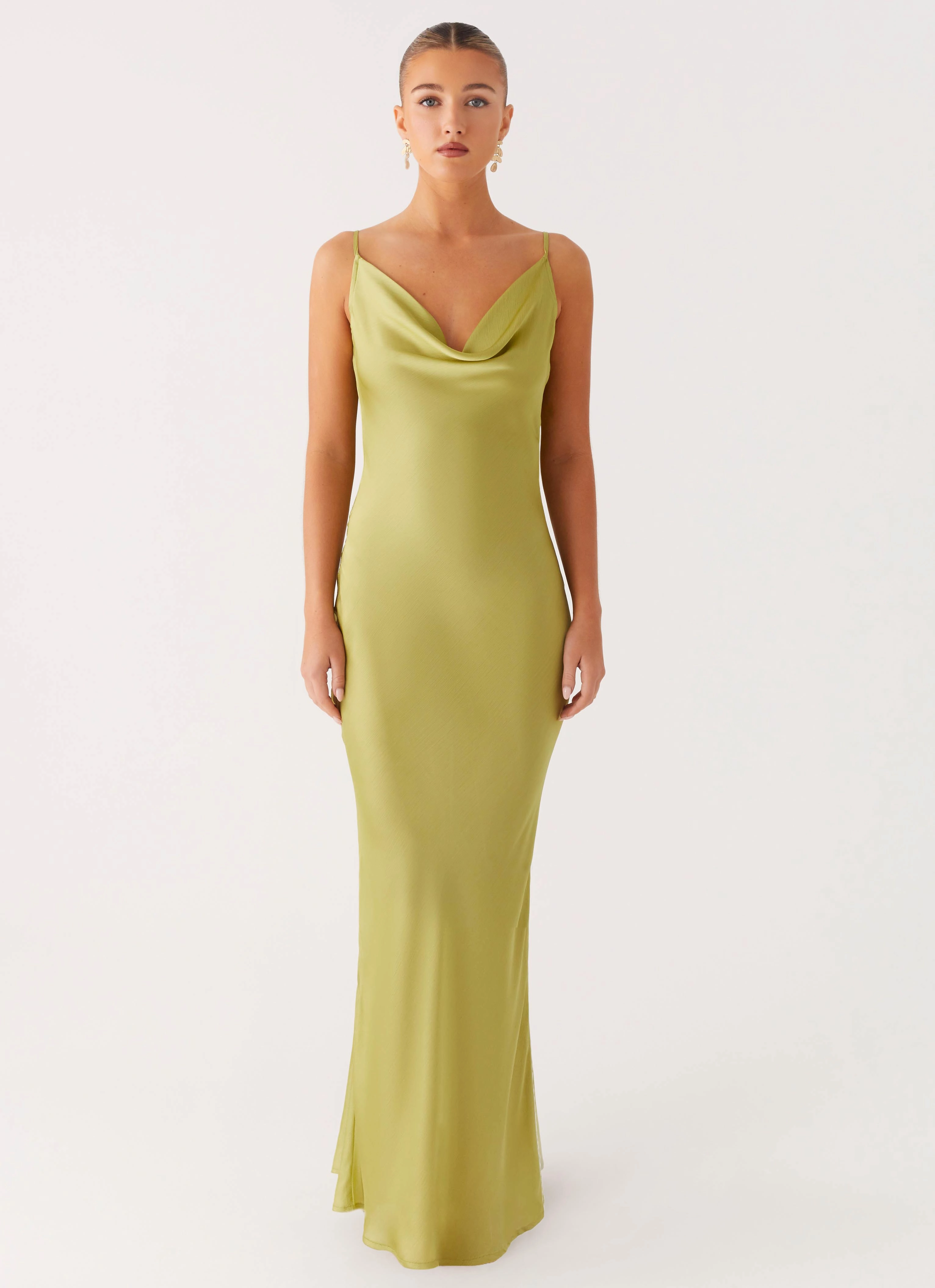 Jade Escape Maxi Dress - Lime Velvet-Touch Classic Movement