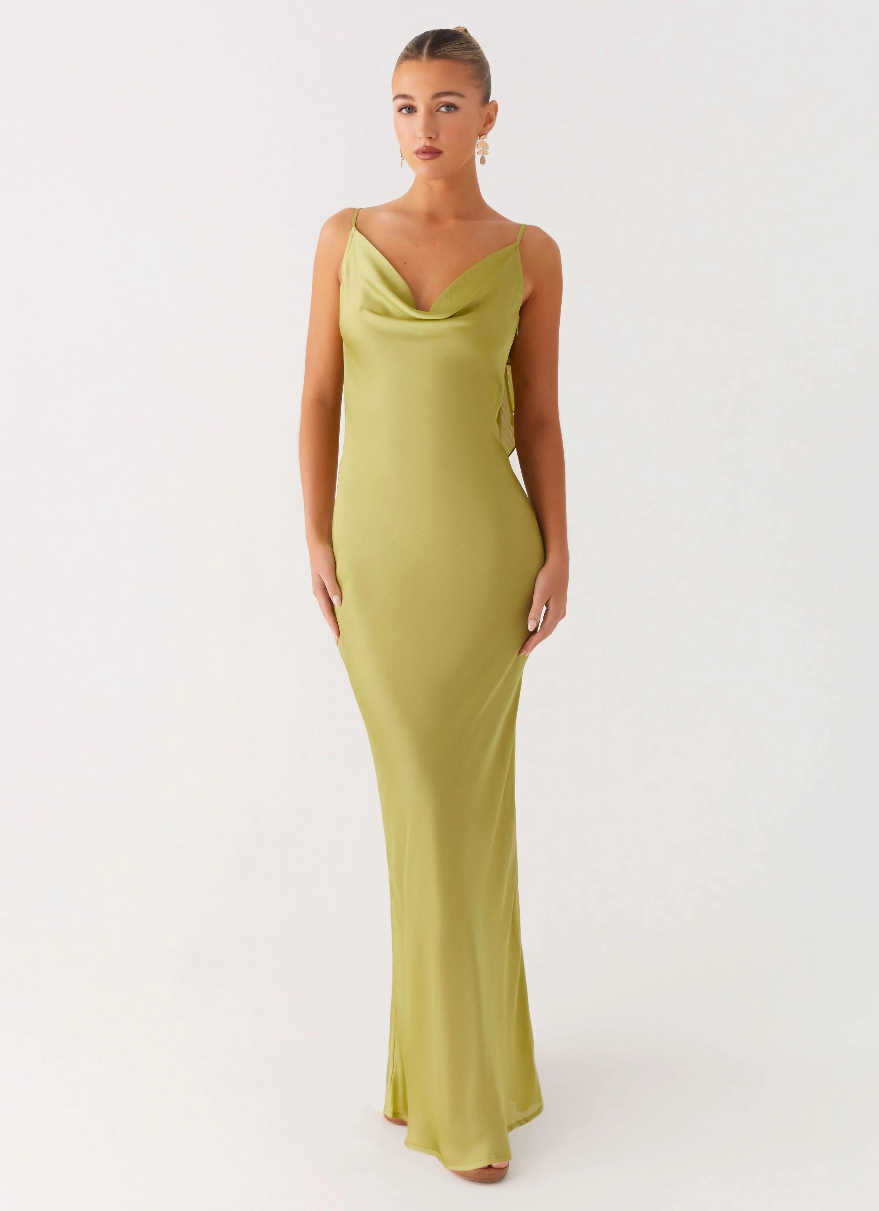 Jade Escape Maxi Dress - Lime Neutral Look Easy to Wear