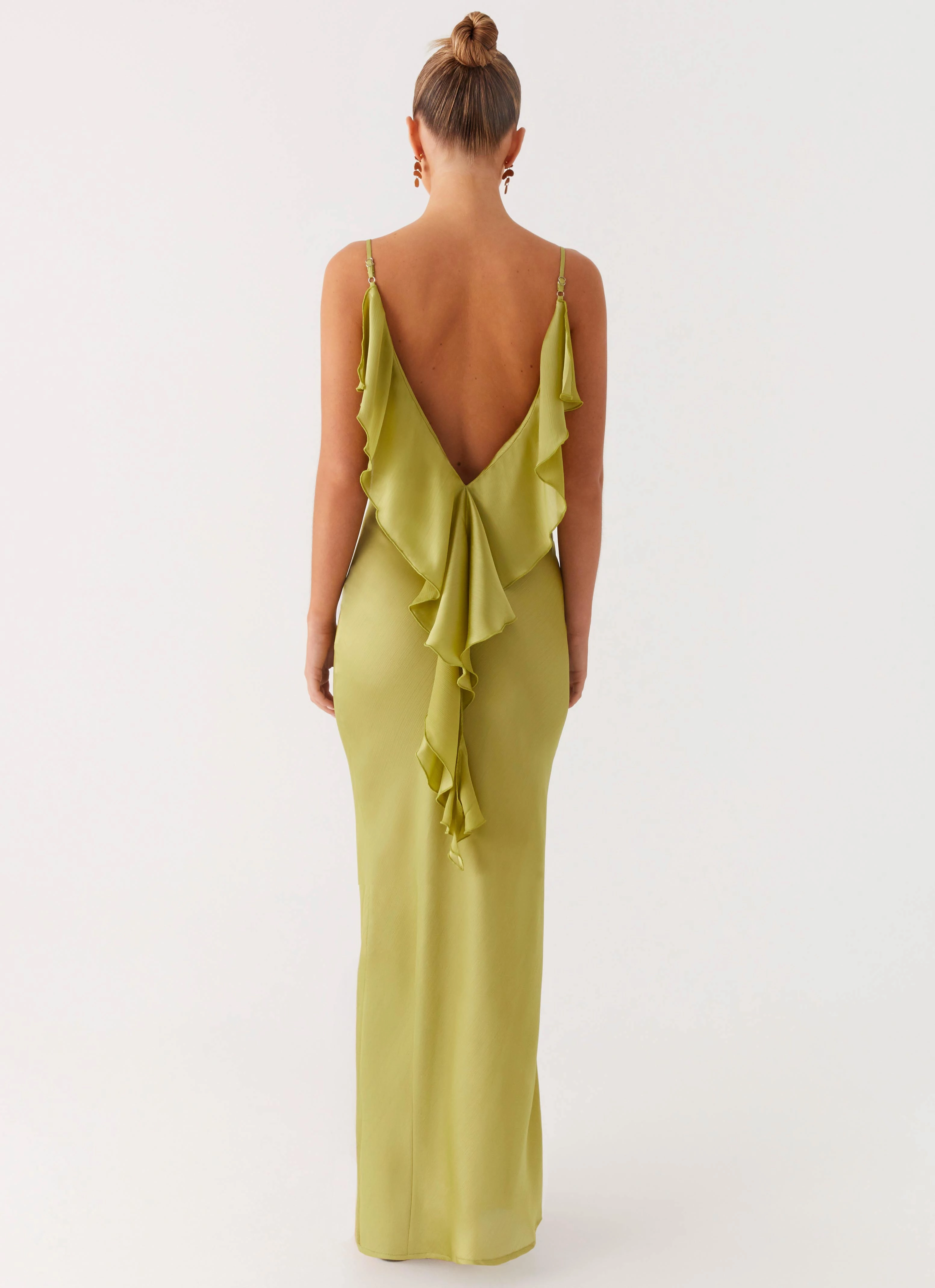 Jade Escape Maxi Dress - Lime Soft cotton dress