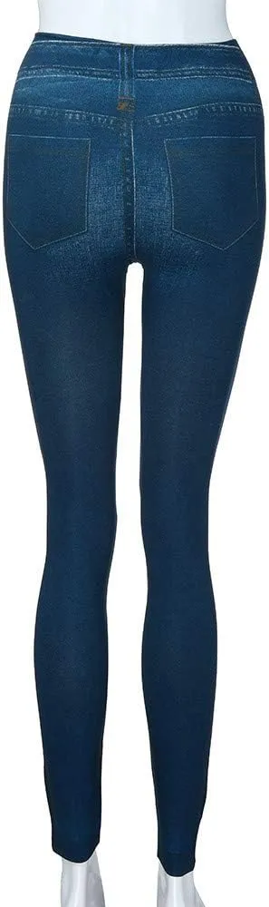 Jeggings for Women Ripped Stretch Skinny Jeans High Rise Distressed Denim Jeggings Stretch Pull-on Skinny Denim Jean