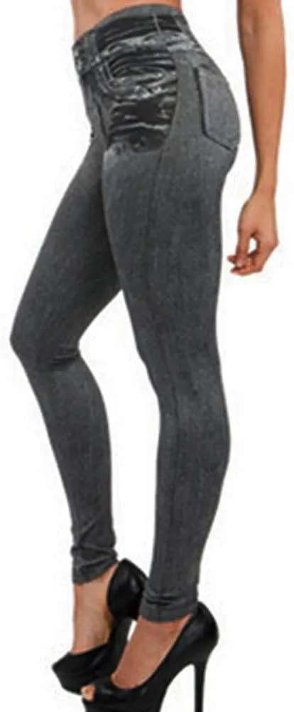 Jeggings for Women Ripped Stretch Skinny Jeans High Rise Distressed Denim Jeggings Stretch Pull-on Skinny Denim Jean