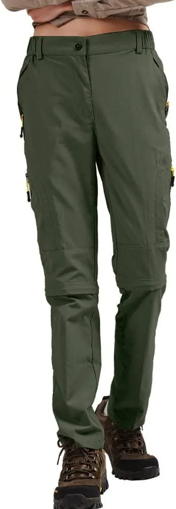 Jessie Kidden Walking Trousers Women Cargo Pants Waterproof Summer Lightweight Quick Dry Convertible Stretch Outdoor Casual UPF 50 Running Cycling Zip Off Capri