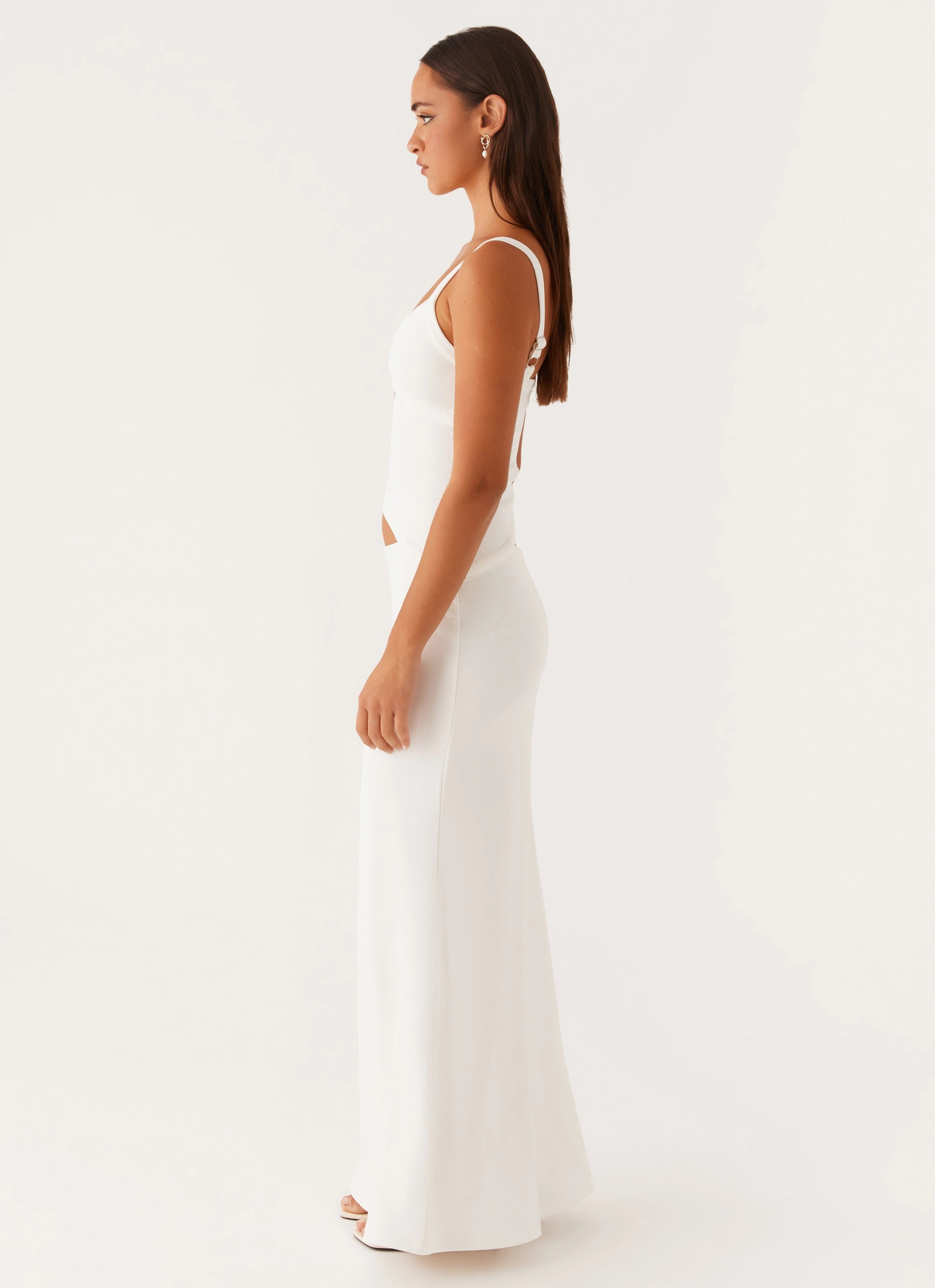 Jocelyn Maxi Dress - White Chic Waist Design Casual Vibes