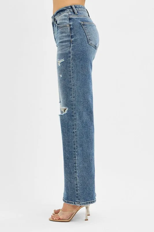 Universal Fit Design Johanna Tummy Control Mid Rise Fit Wide Jeans