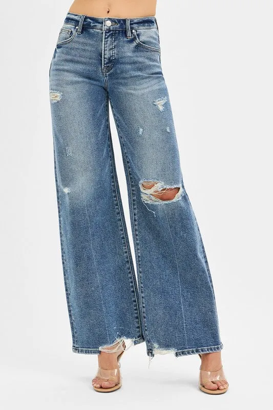 Johanna Tummy Control Mid Rise Fit Wide Jeans Brunch Outfit Vintage Lover Formal