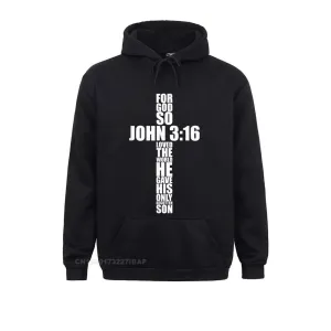 John 3:16 Christian Cross Sweatshirt Hoodie