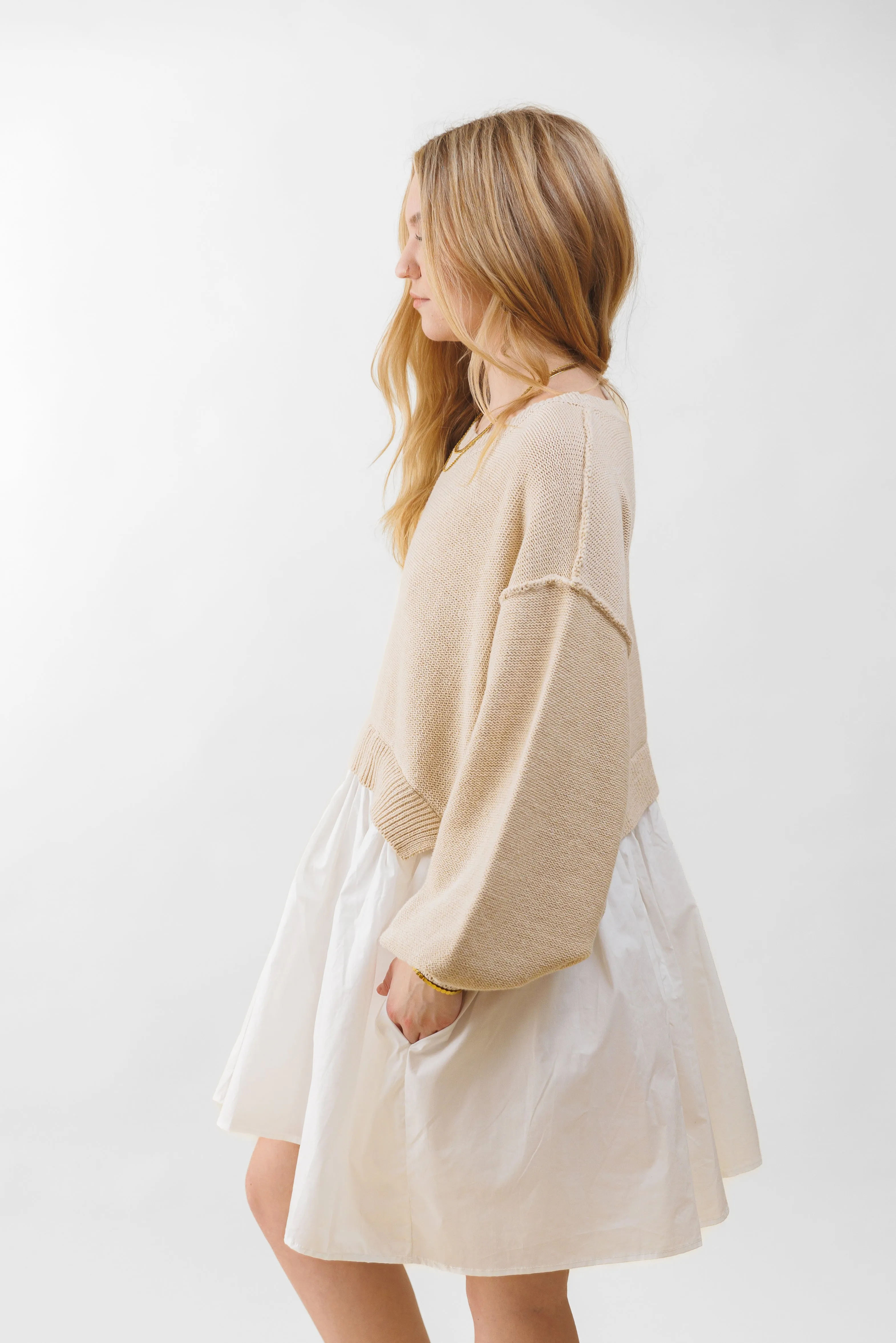 PlushLining Silk Shine JOSIE MINI SWEATER DRESS
