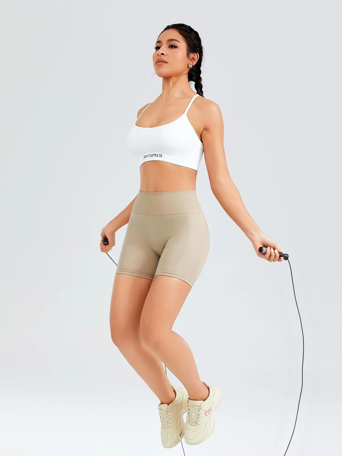 JOYSPELS Workout Shorts Women Gym Scrunch Butt Running Seamless Shorts Athletic High Waist Tummy Control