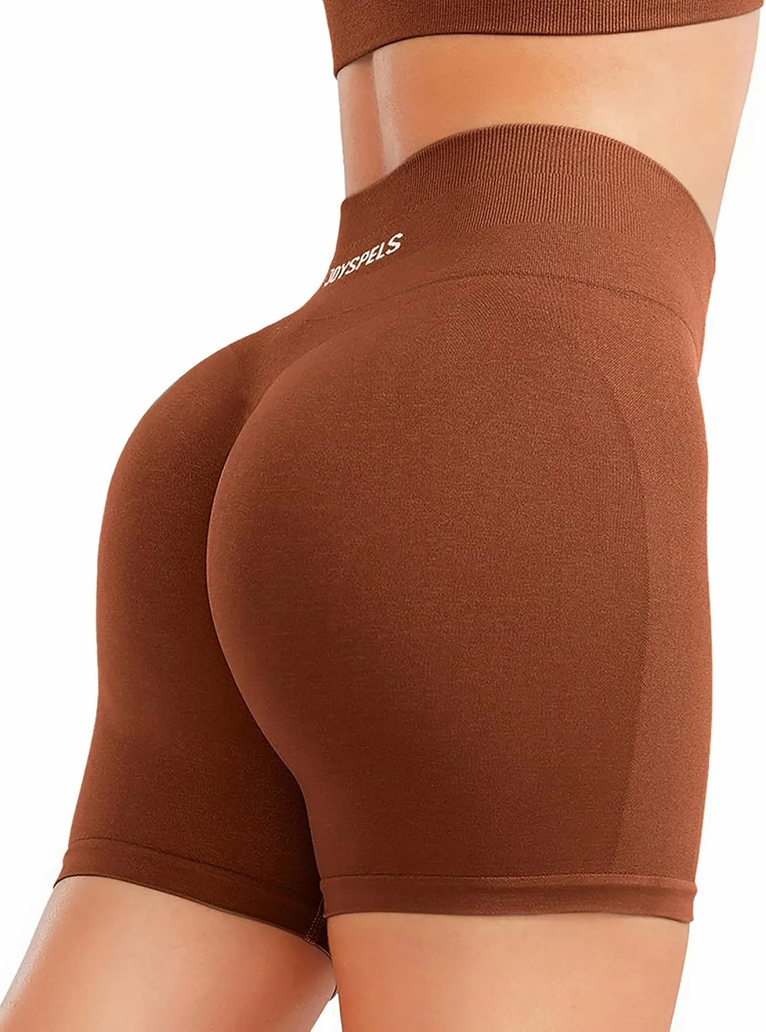 JOYSPELS Workout Shorts Women Gym Scrunch Butt Running Seamless Shorts Athletic High Waist Tummy Control