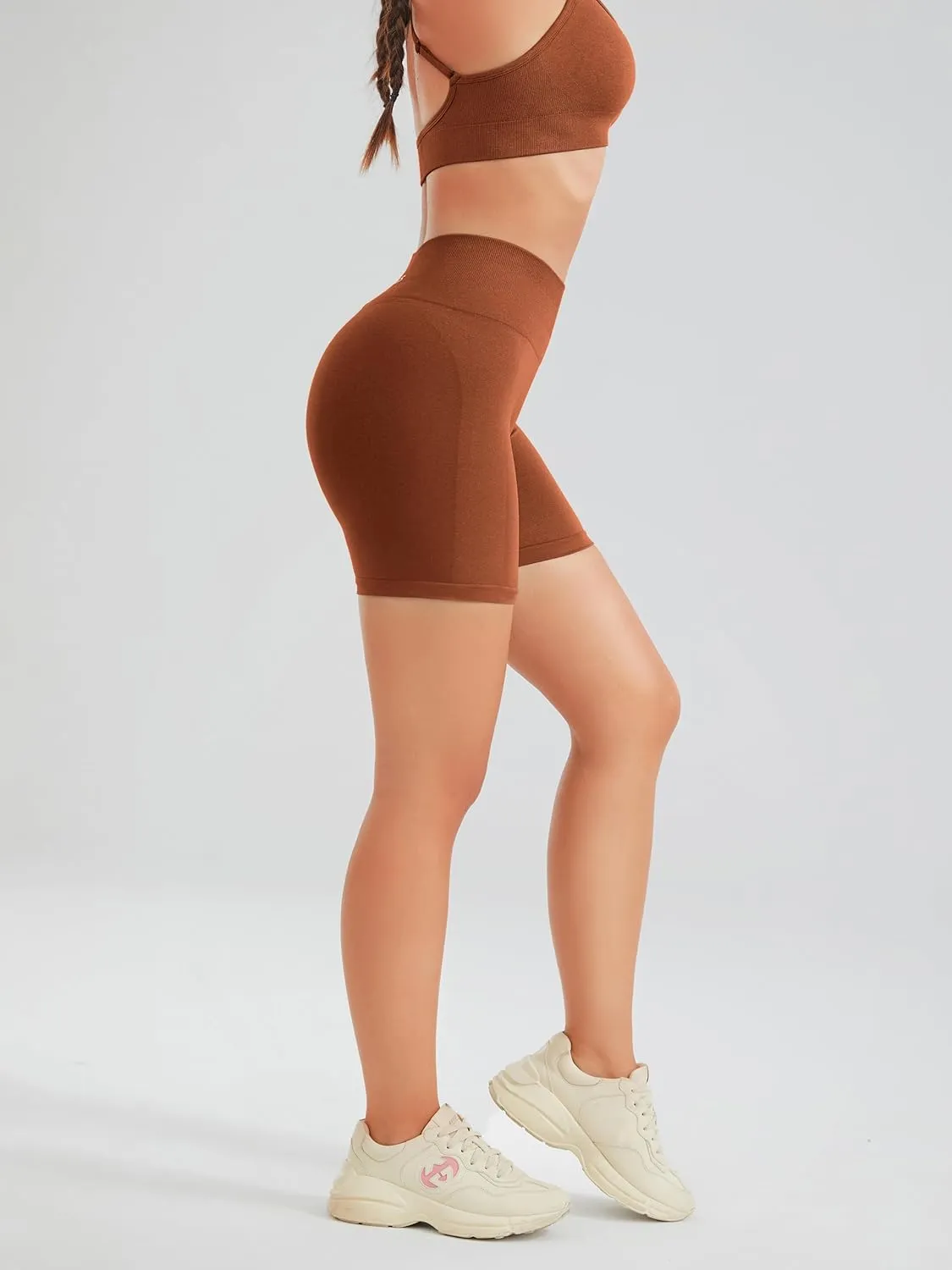 JOYSPELS Workout Shorts Women Gym Scrunch Butt Running Seamless Shorts Athletic High Waist Tummy Control