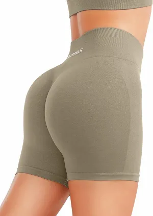 JOYSPELS Workout Shorts Women Gym Scrunch Butt Running Seamless Shorts Athletic High Waist Tummy Control